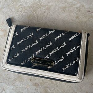 Betsey Johnson Signature Logo Black and White Wristlet/Wallet